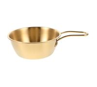 Gatuida Ciotola da Rasatura Uomo in Acciaio Inossidabile con Manico Oro per Crema Barba e Schiuma Grande e Portatile per Rasatura e Taglio Barba