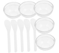 Gatuida Ciotole in Vetro Trasparenti Per Miscelare Maschere Viso 10 Pezzi, Set Per Oli Essenziali Spa e Salone, Strumenti Portatili Per Trattamenti Fai Da Te a Casa