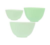 Gatuida Ciotole per Maschera Fai da Te in Silicone Verde, Set 3 Pezzi Piccolo, Medio e Grande, Ciotole Antigoccia per Miscelare Maschere Viso, Adatte per Uso Domestico e Centri Estetici