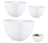 Gatuida Ciotole Per Maschere in Silicone 3 Pezzi Set Bianco Piccolo Medio Grande Antimacchia Per Maschera Fai Da Te Viso e Cura Chioma Cosmetica Professionale