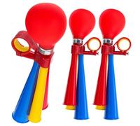 Gatuida Clacson per Biciclette 3 Pezzi, Corno ad Aria Compressa Resistente per Manubrio, Accessorio Portatile per Bici da Strada, Sicurezza per Adolescenti e Ciclisti Colore Casuale