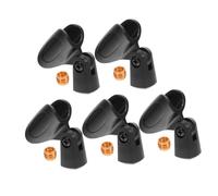 Gatuida Clip per Microfono Accessori per Registrare Canzoni Set da 5 in Rame e Plastica Nera Pratiche e Facili da Installare Compatibili Microfoni Wireless