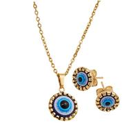 Gatuida Collana e Orecchini con Ciondolo Occhio Turco Blu Parure in Resistente Antifading Accessori Decorativi per e