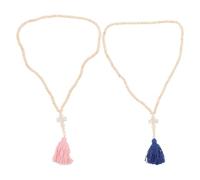 Gatuida Collana lunga da 2 pezzi: collana vintage in stile bohémien con perline e ciondolo con nappa - gioielli particolari per feste in maglione, stile boho di tutti i giorni