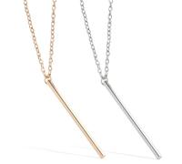 Gatuida Collana Lunga da Donna in Lega Argento, Semplice ed Elegante, Verticale senza Nichel Né Piombo, per Party e San