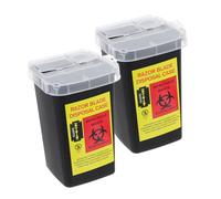 Gatuida Contenitore Lama e Distributore Portatile di Lame 2 Pezzi Scatola per Smaltimento Sicuro Lamette da Barba in Plastica Durevole per Parrucchiere