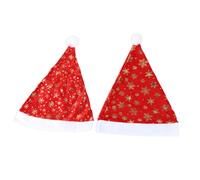 Gatuida Copricapo Natalizio in Peluche Stampato 2 Pezzi, Berretto Natalizio Decorativo Stelle e Fiocchi di Neve, Accessori per Feste e Costumi di Natale, Leggero e Stile Stile Casuale