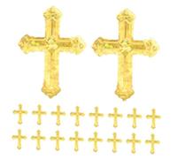 Gatuida Coriandoli Forma di Croce Dorata per Battesimi Matrimoni e Compleanni Decorazione Tavolo Religiosa con Glitter Colorati Facili da Pulire