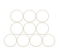 Gatuida Cornice per ghirlanda dorata da 10 pezzi: cerchio floreale in metallo da 7,86"/20 cm - anello per appendere piante in macramè - acchiappasogni fai da te e cerchio per ghirlanda natalizia