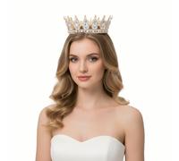 Gatuida Corona da donna: principesse corona regina tiara rotonda da sposa diadema vintage cristallo scintillante gioielli decorazione per matrimonio fidanzamento