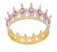 Gatuida Corona da Sposa Rotonda Strass Scintillanti, Copricapo Elegante per Feste e Balli di Fine Anno, Tiara Leggera e Confortevole per Donne e Regine di Compleanno