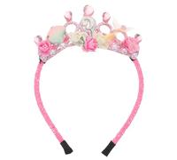 Gatuida Corona per il terzo compleanno delle bambine - Fascia per capelli da principessa sirena, tiara glitterata per bambine di 3 anni, festa di compleanno