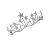 Gatuida Corona Stella Argentata per Capelli Donna Accessorio Elegante per Matrimonio e Addio al Nubilato Fascia Tiara Durevole con Design Elettroplaccato Resistente allo Scolorimento per
