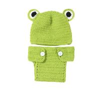 Gatuida Costume Ragazzo Ragazza 2 Pezzi Accessori Fotografici Cappelli Fatti a Mano Verde Comodi per Ragazzo Ragazza Foto Animali Vestiti Appena Nati
