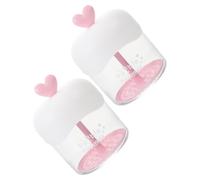 Gatuida Creatore di Schiuma per Viso e Distributore di Sapone Schiumogeno, Set 2 Pezzi, Design Trasparente a Forma di Cuore, Meccanismo Compressione Rapido, per Pulizia Viso Quotidiana