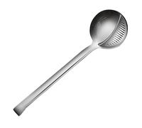 Gatuida Cucchiaio Separatore Grasso in Acciaio con Manico lungo Filtro Olio Multifunzione per Cucina Domestica e Ristoranti Resistente e Facile da