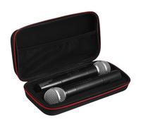 Gatuida Custodia per Microfono Portatile con Cerniera Sicurezza Capacità per Doppio Microfono Maniglia per Trasporto Accesso Accessori per Concerti