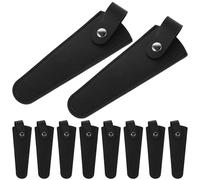 Gatuida Custodia Porta Forbici da 10 Pezzi in Pelle Nera Organizer Sospeso per Elettricista e Attrezzi da Giardino Impugnatura Antiscivolo Fodero Protettivo per Cesoie da