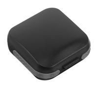 Gatuida Custodia Protettiva Nera per Apparecchi Acustici Piccola e Imbottita, Scatola Rigida Compatta 6x6x2cm per Viaggi e Uso Quotidiano