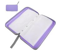 Gatuida Custodia Rigida Porta CD in Plastica Viola Capacità 80 Dischi con Cerniera, Organizer Portatile per Archiviazione Cd, Dvd e Giochi, per Auto, Viaggi, Casa e Ufficio