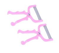 Gatuida Depilatore Manuale per Viso, 2 Pezzi, Rimozione Rapida dei Peli, Sicuro sulla Pelle, Abs e Acciaio Inossidabile, Rosa