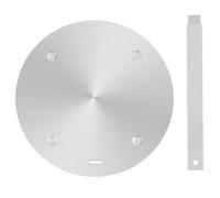 Gatuida Diffusore di Calore in Acciaio Inox 3,4Mm per Fornelli a Gas e Piastra Adattatrice per Piano Cottura a Induzione Attacco a Parete, Protezione Pentole Cucina, Set Guida Termica