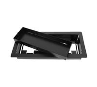 Gatuida Diffusore Lineare Nero Opaco in Acciaio 27,8x12,8x4 Cm con Inserto per Pavimento, Installazione a Incasso per Uffici e Camere da Letto