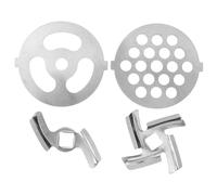 Gatuida Dischi Tritacarne in Acciaio e Ferro Accessori Resistenti e Pratici per Tritacarne Elettrico Parti per Macinatura Carne di Kit Sostituzione Coltelli e Piastre per Macinapezzetti