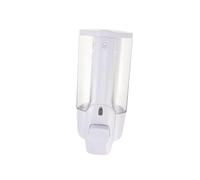 Gatuida Dispenser Liquido Bagno da Muro in Abs Bianco 350ml con Pulsante Antiscivolo e Installazione Facile per Doccia e Lavello Cucina