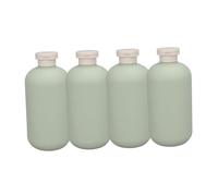 Gatuida Dispenser Sapone Liquido e Bottiglie Shampoo Vuote 4 Pezzi 500 Ml Capacità Bottiglie da Viaggio Portatili per Doccia e Bagno, Ricaricabili, Facili da Pulire, Plastica Durevole