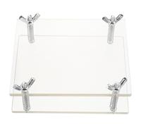 Gatuida Dispositivo di pressatura per carte da 2 pezzi Strumento di appiattimento per carte da collezione in acrilico Pressa per documenti Correttore di piegatura per esposizione per restauro di