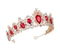 Gatuida D'oro Per Donne X Accessori Per Da Sposa Oro Accessori Per Per Ragazze Nozze Diademi Nuziali Di Strass Halloween Barocco Diadema Per Le Donne Corone Rosso