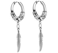 Gatuida Dragon Pattern Leaf Dangle Hoops Earrings Fashion Jewelry For Women And Men Elegant Costume Statement Accessory