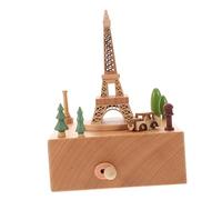 Gatuida Elegante Carillon in Legno con Motivo Torre Eiffel - per Il Compleanno della Figlia