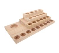 Gatuida Espositore Olio Essenziale in Legno Ripiani con Fori Organizer per Bottiglie Aromaterapia Supporto Elegante e Capiente per Profumati Scaffale Multiuso per Cucina e