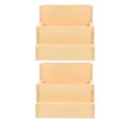 Gatuida Espositore per punte per trapano per unghie in legno da 2 pezzi - Organizzatore per utensili per la conservazione di punte per trapano per unghie a 10 fori per forniture tecniche per macchine