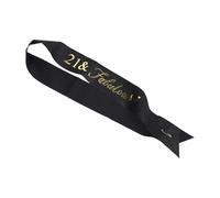 Gatuida Fascia 21° Compleanno per Donna con Lettere Glitterate, Fascia Spalla Nera e Oro in Materiale Leggero Setoso, Accessorio Decorativo per Feste e Bomboniere, Adatta a Eventi Casa