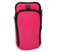 Gatuida Fascia da Braccio Running Regolabile con Tasca Zip Traspirante per Cellulare e Accessori Borsa Sportiva Antisudore per Jogging Bici Palestra e Arrampicata Rosa