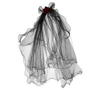 Gatuida Fascia per Capelli Pizzo Nero e Rosa Nera Leggera per Donna, Accessorio Versatile per Festa di Halloween e Travestimento Sposa Gotica