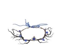 Gatuida Fascia per Chioma Corna di Cervo Realistiche e Ramoscelli Floreali Copricapo Rinascimentale da Donna per Cosplay Festival Autunnali e Costumi Medievali