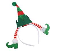 Gatuida Fascia per Natale con Cappello e Gambe da Folletto Accessorio Festivo Adorabile per Party Natalizi e Adatta Tutti Tipi