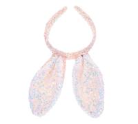 Gatuida Fascia Per Orecchie Da Coniglio Fasce Per La Testa Orecchie Da Coniglio in Pizzo Accessori Contro Carino Orecchio Bunny Fasce Per Feste Fascia Cosplay Paillettes Rosa