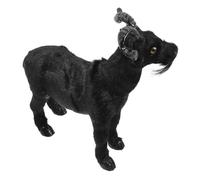 Gatuida Figura di Capra in Plastica con Pelo Artificiale Decorazione Animale da Giardino Resistente e Realistica Statua da Giardino Media Aiuto Didattico per Biologia e Agricoltura