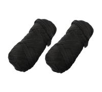 Gatuida Filo Per Parrucca in Polipropilene 2 Pezzi Nero 45 Cm Per Parrucche Da Donna Leggero Resistente e Riutilizzabile Accessorio Chioma Per Feste e Travestimenti