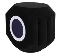 Gatuida Filtro anti-pop per microfono, sfera isolante nera - Schiuma fonoassorbente per microfono Acoustic Record Studios, riduce efficacemente il rumore per la voce fuori campo in studio musicale