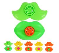 Gatuida Fischietti Giocattolo Mustacchi e Labbra in Plastica Resistenti Per Feste e Compleanni Accessori Divertenti Per Giochi e Scherzi Come Riempitivo Per Pinata e Gadget Party