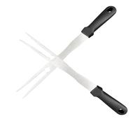 Gatuida Forchette con Manico in Plastica 2 in Inox per Barbecue Facili da Pulire per e Marshmallow, Perfette per Campeggio e Cucina
