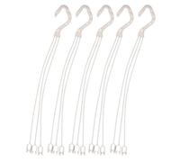 Gatuida Ganci per Vasi da Appendere per Piante e Fioriere da Terrazzo in Plastica Bianca 5 Pezzi 38X6X1Cm Buona Capacità di Carico per Mensole e Terrazzi