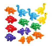 Gatuida Giocattoli Di Dinosauri Abbinati e Giocattolo Per Imparare L'alfabeto Per Bambini Piccoli, Set Da 13 Pezzi in Materiale Resistente Per La Coordinazione Occhio-mano e L'apprendimento Educativo