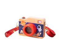 Gatuida Giocattolo Caleidoscopio in Legno, Macchina Fotografica Creativa Piccola e Leggera, Giocattolo Educativo per Stimolare Immaginazione e Apprendimento, Regalo e Bomboniera